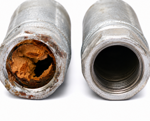Limescale in pipes